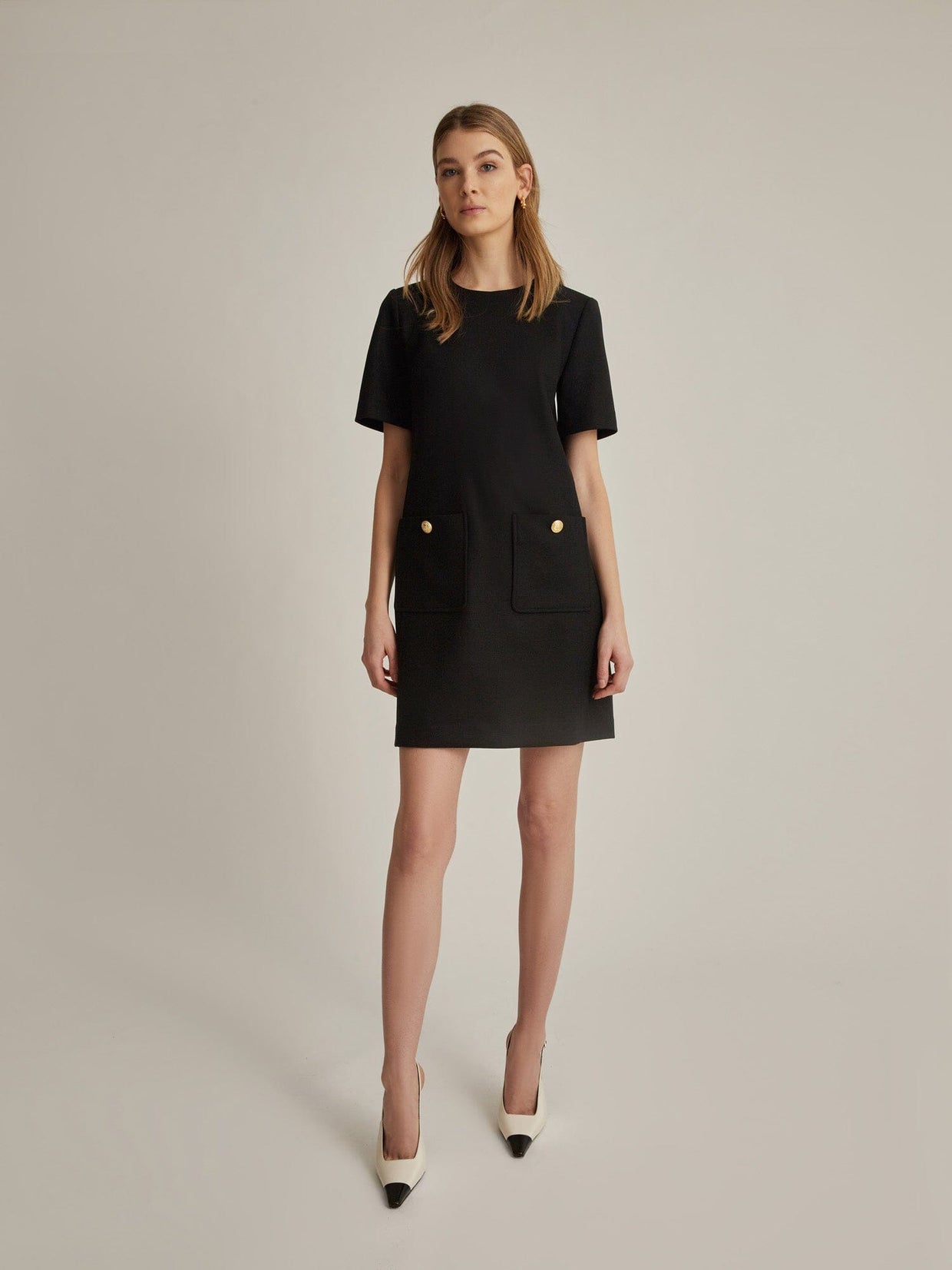  Wool jersey shift dress