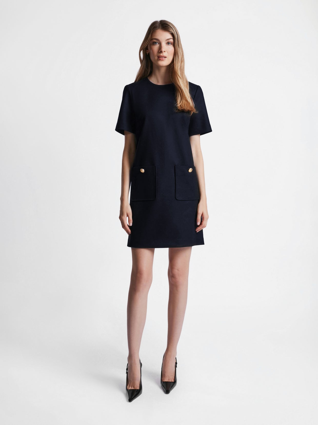  Wool jersey shift dress
