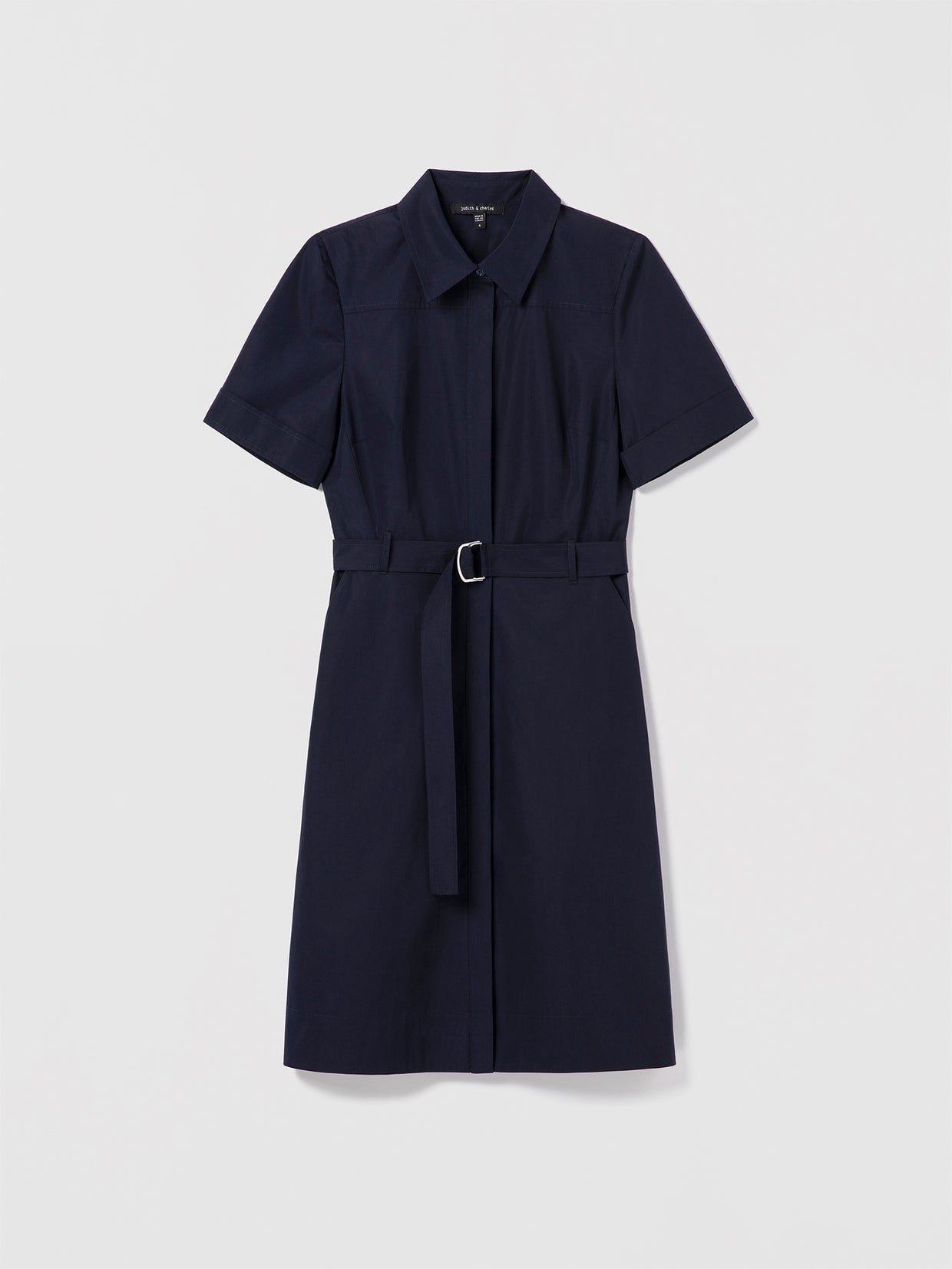  Short sleeve poplin shirt dress