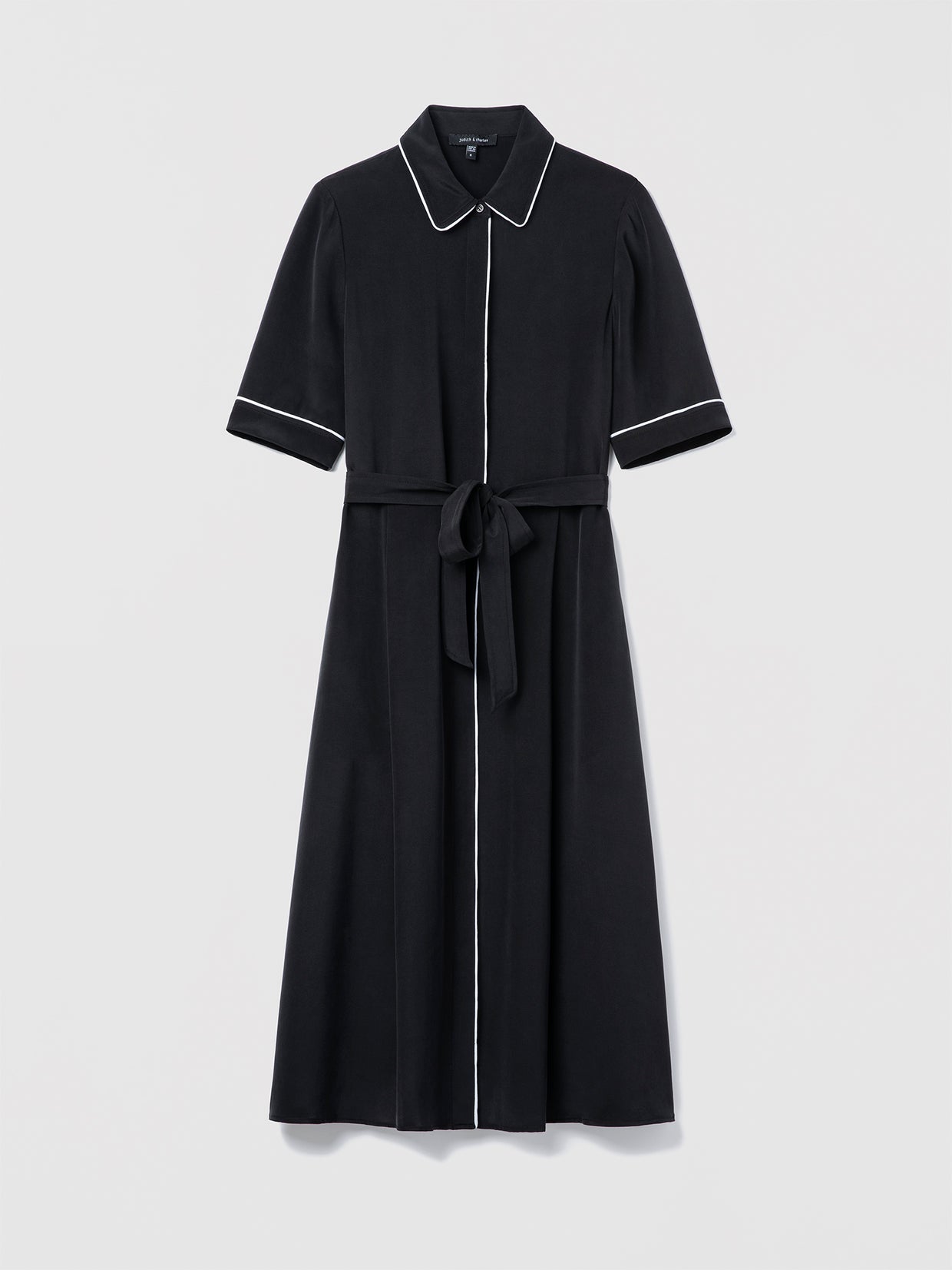  Belted silk dress