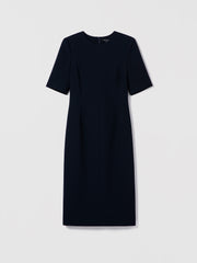 fitted-elbow-sleeve-dress-navy